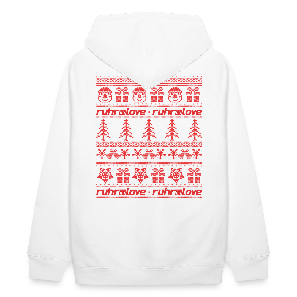 Embroidered Winter - Unisex Bio-Hoodie - Weiß