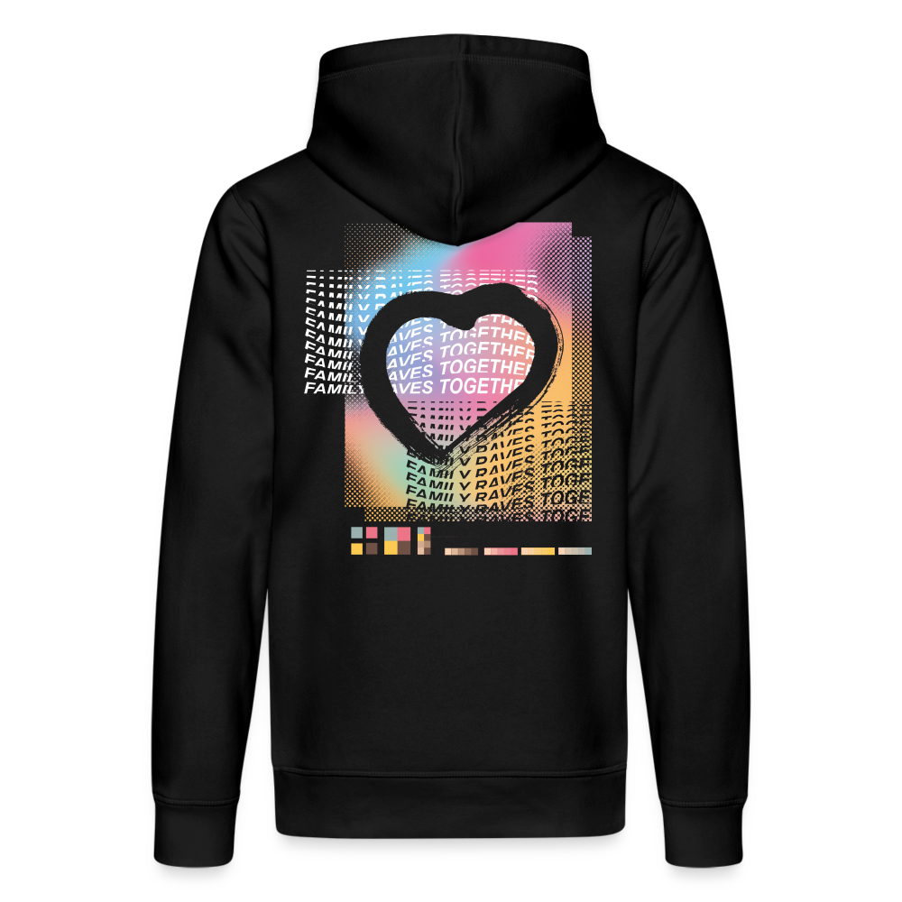 Family raves together - Unisex Bio-Hoodie - Schwarz