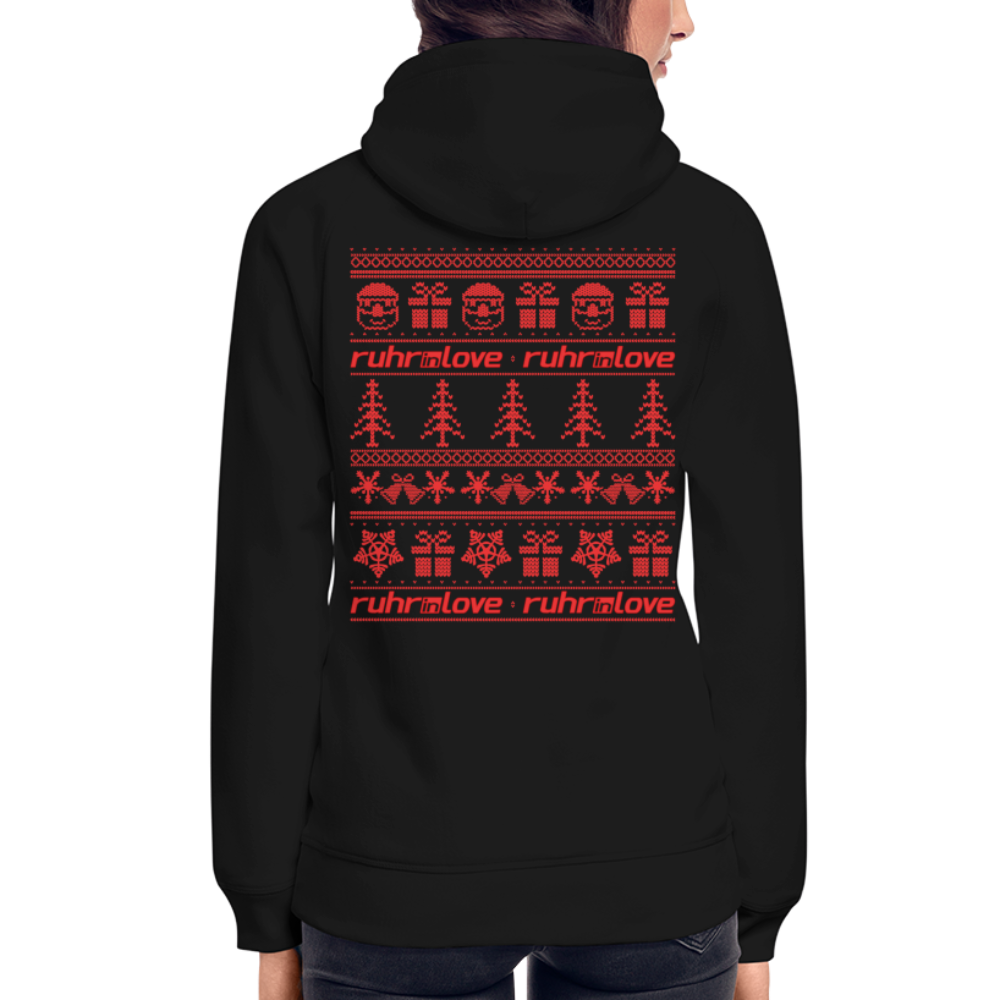 Embroidered Winter - Unisex Bio-Hoodie - Schwarz