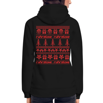 Embroidered Winter - Unisex Bio-Hoodie - Schwarz