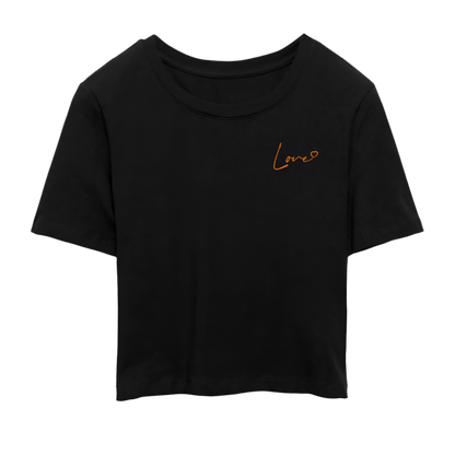 Cropped T-Shirt - Early Bird Drop - Schwarz