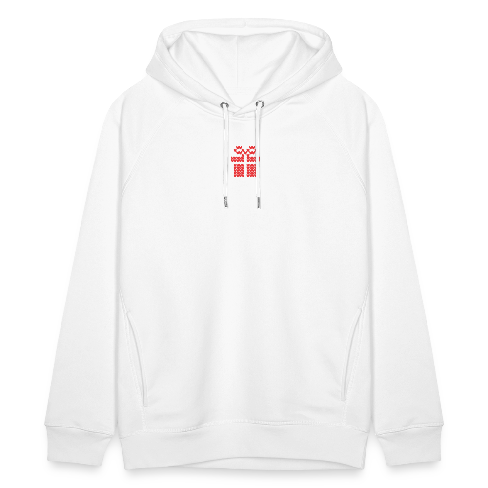 Embroidered Winter - Unisex Bio-Hoodie - Weiß