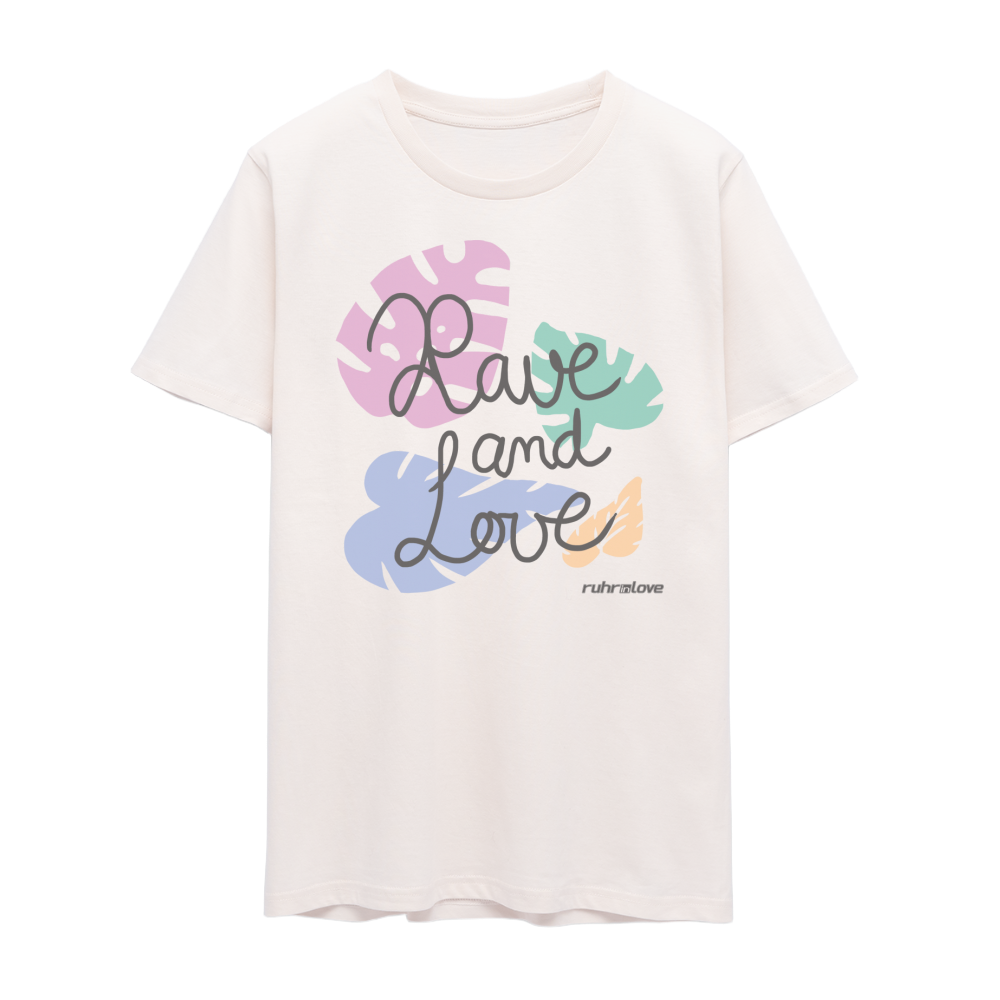 Rave Monstera - Unisex Organic T-Shirt - Cremeweiss